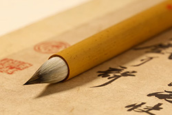 Japanische und chinesische Kalligraphiepinsel