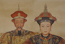 Chinesische Ahnenportraits auf Papier