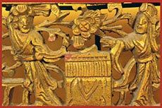 Chinesische Schnitzereien Qing-Dynastie