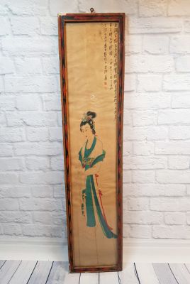 Alte chinesische Holzrahmen - Malerei - Chinesische Göttin 2