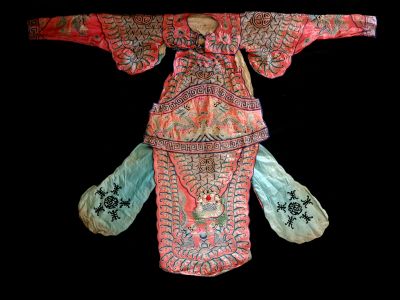 Alte chinesische Theater-Kostüm Rosa - Drachen