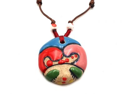 Asiatische Keramikköpfe Sammlung - Halskette - Birma
