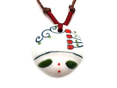 Asiatische Keramikköpfe Sammlung - Halskette - Laos
