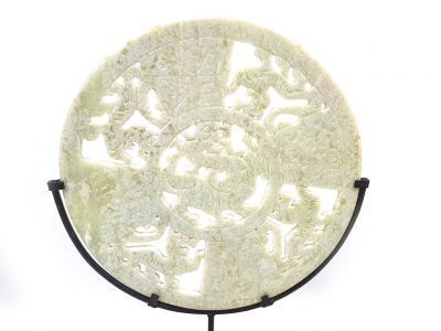 Bi-Scheibe aus Jade 30cm - Geschnitzt
