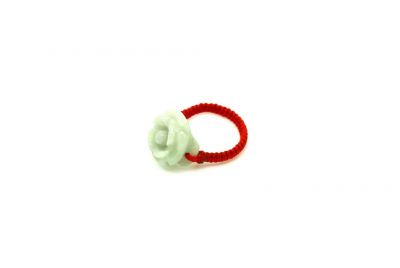 Blume Jade Ring - Größe 17,25