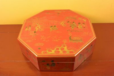 Chinalack-Box - Rot und Gold