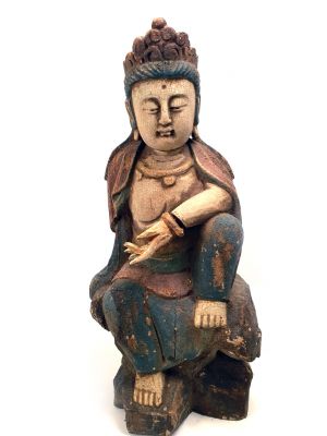 Chinesische Holzfiguren Grosse Göttin