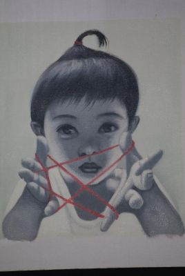 Chinesische Malerei auf Leinwand - Zeitgenössische Künstler Zhu Yiyong - Junges Mädchen