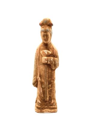 Chinesische Statue - Terrakotta - Hofdamen Tang - Fan