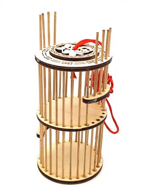 Chinesischer Grillenkäfig - Für den täglichen Gebrauch - Bambus - Runde mit einer Stufe