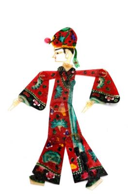 Chinesisches Theater - Marionetten Figur - Mann - Rot