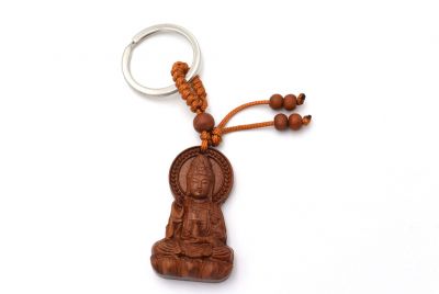 Feng Shui Schlüsselanhänger aus Holz - Chinesische Göttin