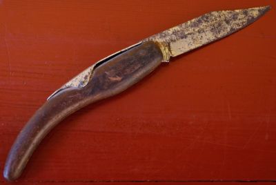 Antike Chinesische Messer Holz und Metall