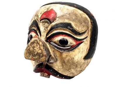 Indonesische Maske - Alte Java-Maske (80 Jahre alt) - Indonesisches Theater - Javanische Topeng Maske - Clown