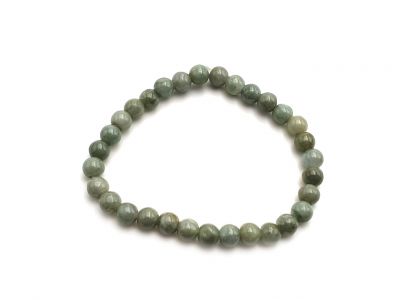 Jade Perlenarmbänder - 6mm Jade Perlen - Hellgrün / Durchscheinend