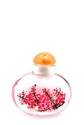 Kleine Glas Schnupftabakflasche - Künstler - Der Kirschbaum