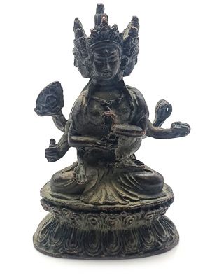 Kleine Messingstatue - Buddhistische Gottheit