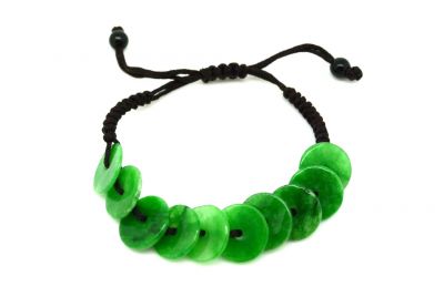 Kleines Jade Armband - Bi Scheiben