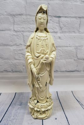 Weiße chinesische Statue - Porzellan Dehua - Göttin GuanYin